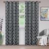 Superior Trellis Collection Quality Soft, Insulated, Thermal, Woven Blackout Grommet Printed Curtain Panel Pair (Set Of 2) 52″ x 84″ – Light Blue(Grey)
