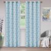 Superior Trellis Collection Quality Soft, Insulated, Thermal, Woven Blackout Grommet Printed Curtain Panel Pair (Set Of 2) 52″ x 84″ – Light Blue(Light Blue)