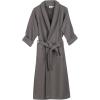 Superior Waffle Weave Cotton Unisex Bathrobe with Belt, Soft and Absorbent Robe for Men and Women Bath Essentials Robes(Charcoal)