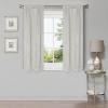 Superior Waverly Blackout Curtain Set of 2, Thermal Insulated Panel Pair with Grommet Top Header, Beautiful Embossed Wave Room Darkening Drapes, Available in 4 Lengths – Ivory, 52”x84” each(Ivory)