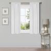 Superior Waverly Blackout Curtain Set of 2, Thermal Insulated Panel Pair with Grommet Top Header, Beautiful Embossed Wave Room Darkening Drapes, Available in 4 Lengths – Ivory, 52”x84” each(Snow White)