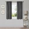 Superior Waverly Blackout Curtain Set of 2, Thermal Insulated Panel Pair with Grommet Top Header, Beautiful Embossed Wave Room Darkening Drapes, Available in 4 Lengths – Ivory, 52”x84” each(Grey)