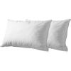 Superior White Down Alternative Pillow 2-Pack, Premium Hypoallergenic Microfiber Fill, Medium Density for Back, Stomach, and Side Sleepers – King Size, Solid White(White)