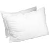Superior White Down Alternative Pillow 2-Pack, Premium Hypoallergenic Microfiber Fill, Medium Density for Back, Stomach, and Side Sleepers – Standard Size, Striped White(King (Set of 2))