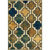 Superior Witland Modern Trellis Indoor Area Rug with Jute Backing Decor for Bedroom, Office, Living Room, Entryway, Vintage Tribal Area Rugs Viking Collection, 8′ x 10′, Royal Blue(Green)