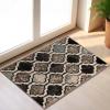 Superior Witland Modern Trellis Indoor Area Rug with Jute Backing Decor for Bedroom, Office, Living Room, Entryway, Vintage Tribal Area Rugs Viking Collection, 8′ x 10′, Royal Blue(Ivory)