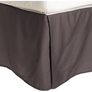 3000 Series Wrinkle Resistant Cloud Solid Bed Skirt, Twin XL, Tan(Charcoal)