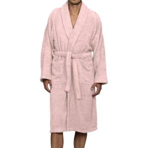 Cotton Unisex Terry Robe, Soft And Absorbent Robes For Men And Women, Bathroom Accessories(Pink)