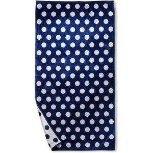 SUPERIOR 100% Cotton Luxury Beach Towels – Oversized Beach Towel, 450 GSM Swim Towel, Red, White, & Blue Ocean Stripes (34″ x 64″)(Blue)