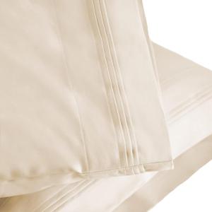 SUPERIOR 1000 Thread Count Egyptian Cotton Pillowcase Set, Pillow Covers for All Pillows and Sleepers, Soft Pillowcases for Bed Fashion, Basics, Large Cases, 2-Piece Set- Standard, Light Blue(Ivory)