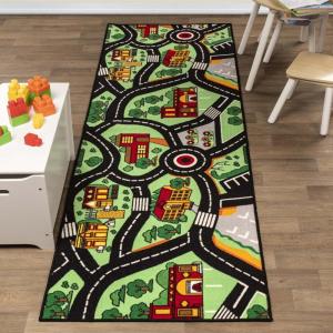 SUPERIOR City-Cruise-Nylon-Parent Area Rug, 2ft 7in x 8ft, Green Multicolor(Green Multicolor)