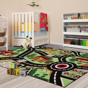 SUPERIOR City-Cruise-Nylon-Parent Area Rug, 5′ x 8′, Grey-Multicolor(5′ x 8′ (Rectangular))