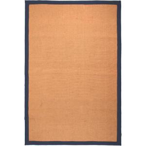 SUPERIOR Classic Collection Hand Woven Jute Rug (5’X8′) – Navy Blue(Navy Blue)