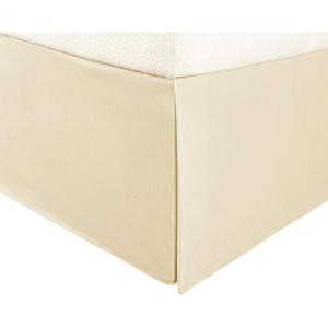 Superior 100% Brushed Microfiber Pleated Bed Skirt, Queen, Chrome(Beige)