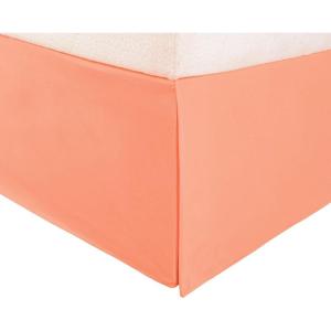 Superior 100% Brushed Microfiber Pleated Bed Skirt, Queen, Chrome(Coral)