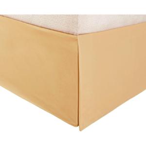 Superior 100% Brushed Microfiber Pleated Bed Skirt, Queen, Chrome(Gold)