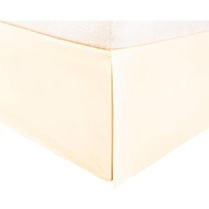 Superior 100% Brushed Microfiber Pleated Bed Skirt, Queen, Chrome(Ivory)