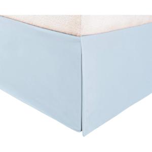 Superior 100% Brushed Microfiber Pleated Bed Skirt, Queen, Chrome(Light Blue)