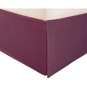 Superior 100% Brushed Microfiber Pleated Bed Skirt, Queen, Chrome(Plum)