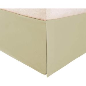 Superior 100% Brushed Microfiber Pleated Bed Skirt, Queen, Chrome(Sage)