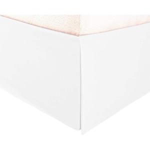 Superior 100% Brushed Microfiber Pleated Bed Skirt, Queen, Chrome(White)