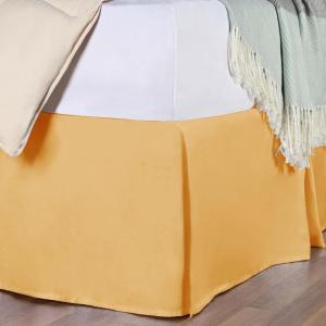 Superior 100% Premium Combed Cotton, Bed Skirt with 15″ Drop, Classic Pleated Sides and Split Corners to Accommodate Bed Posts, Red – King(Gold)