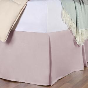 Superior 100% Premium Combed Cotton, Bed Skirt with 15″ Drop, Classic Pleated Sides and Split Corners to Accommodate Bed Posts, Red – King(Lavender)