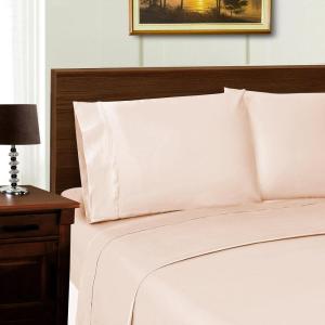 Superior 1000 Thread Count Lyocell Blend Sheet Set, Bedroom Decor 4-Piece Set Includes 1 Deep Pocket Fitted Sheet, 1 Flat Sheet, 2 Pillowcases, Aesthetic Bedding Essentials, Pink, King(Pink)