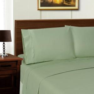 Superior 1000 Thread Count Lyocell Blend Sheet Set, Bedroom Decor 4-Piece Set Includes 1 Deep Pocket Fitted Sheet, 1 Flat Sheet, 2 Pillowcases, Aesthetic Bedding Essentials, Pink, King(Sage)