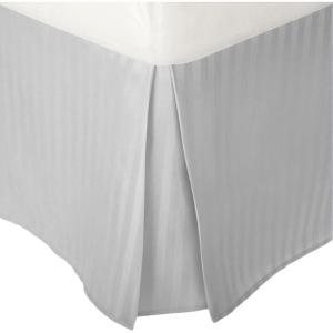 Superior 1500 Series 100% Microfiber Pleated Twin XL Bed Skirt Stripe, Navy Blue – 15 Inch Drop and 100% Microfiber(Chrome)