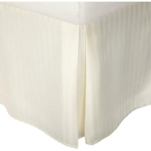 Superior 1500 Series 100% Microfiber Pleated Twin XL Bed Skirt Stripe, Navy Blue – 15 Inch Drop and 100% Microfiber(Ivory)