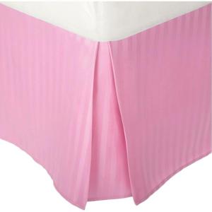 Superior 1500 Series 100% Microfiber Pleated Twin XL Bed Skirt Stripe, Navy Blue – 15 Inch Drop and 100% Microfiber(Pink)