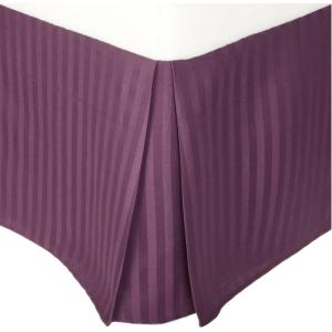 Superior 1500 Series 100% Microfiber Pleated Twin XL Bed Skirt Stripe, Navy Blue – 15 Inch Drop and 100% Microfiber(Plum)