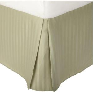 Superior 1500 Series 100% Microfiber Pleated Twin XL Bed Skirt Stripe, Navy Blue – 15 Inch Drop and 100% Microfiber(Sage)
