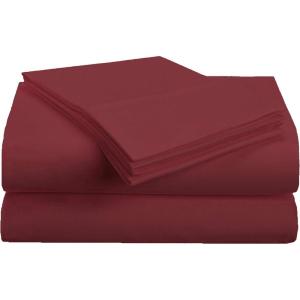 Superior 1500 Series Premium Quality 100% Brushed Soft Microfiber 4-Piece Luxury Deep Pocket Cooling Bed Sheet Set, Hypoallergenic, Wrinkle and Stain Resistant – Full, Teal(Burgundy)