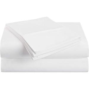 Superior 1500 Series Premium Quality 100% Brushed Soft Microfiber 4-Piece Luxury Deep Pocket Cooling Bed Sheet Set, Hypoallergenic, Wrinkle and Stain Resistant – Full, Teal(White)