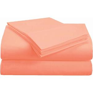 Superior 1500 Series Premium Quality 100% Brushed Soft Microfiber 4-Piece Luxury Deep Pocket Cooling Bed Sheet Set, Hypoallergenic, Wrinkle and Stain Resistant – Full, Teal(Coral)