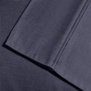 Superior 1502 Series Premium Quality Microfiber Pillowcase Set, Standard, Silver(Navy Blue)