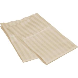 Superior 1502 Series Premium Quality Microfiber Pillowcase Set, Standard, Silver(Tan)