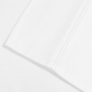 Superior 1502 Series Premium Quality Microfiber Pillowcase Set, Standard, Silver(White)