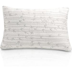 Superior 2 Piece Pillow Set, Breathable, Cooling, Rayon From Bamboo Removable Zipper Cover, Throw Pillow, For Comfortable Sleep, Neck, Side, Back Support, Shredded Memory Foam Filling, 19″ x 36″, King(King)