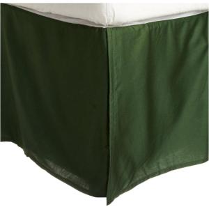 Superior 200-Thread Count Solid Cotton-Blend Bed Skirt, Linen(Light Green)