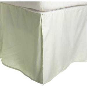 Superior 200-Thread Count Solid Cotton-Blend Bed Skirt, Linen(Mint)