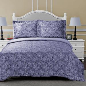 Superior 300 Thread Count Cotton Print Duvet Cover Set Reversible Full/Queen, Maywood Blue(Maywood Blue)