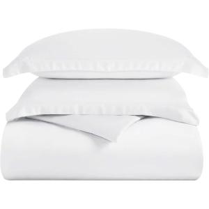 Superior 300 Thread Count Duvet Cover Set, 100% Modal from Beech, Solid, King/California King, White(White)