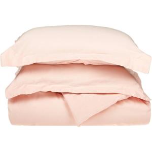 Superior 300-Thread Duvet Cover Set, Premium Long-Staple Cotton, Twin, Black(Peach)