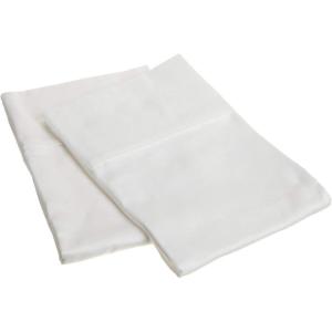 Superior 700 Thread Count Egyptian Cotton Pillowcase Bed Set, Modern Solid Sateen, Naturally Breathable and Cooling, Extra Comfort Pillow Cover, Includes: Two Pillowcases, Standard, Coral(White)