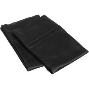 Superior 700 Thread Count Egyptian Cotton Pillowcase Bed Set, Modern Solid Sateen, Naturally Breathable and Cooling, Extra Comfort Pillow Cover, Includes: Two Pillowcases, Standard, Coral(Black)