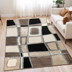 Superior 8mm Pile Height with Jute Backing, Bold Modern Geometric Pattern, Fashionable and Affordable Rugs, 8′ x 10′ Rug(6″ x 96″ (Rectangular))