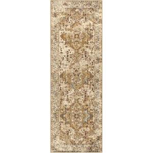 Superior Area Rugs for Bedroom, Farmhouse, Kitchen, Entryway, Laundry Room | Living Room Decor | Mosaic Collection, Chocolate, 2′ 7″ x 8′ Chocolate(Brown Ivory)